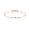0.27 Ct Round Cut Moissanite Minimalist Bar Chain Bracelet 14K Yellow Gold Plated