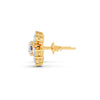 8.45Ct Rund & Oval Cut Moissanite Flower Stud Earrings 14K Gold Plated