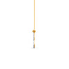 0.34Ct Round Cut Moissanite Circle Pendant Necklace 14K Yellow Gold Plated