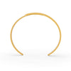 0.85 Ct Round Cut Natural Moissanite Women Cuff Bangle Bracelets 14K Gold Plated