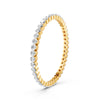 Round Cut Moissanite Full Eternity Band Ring 14K Gold Plated