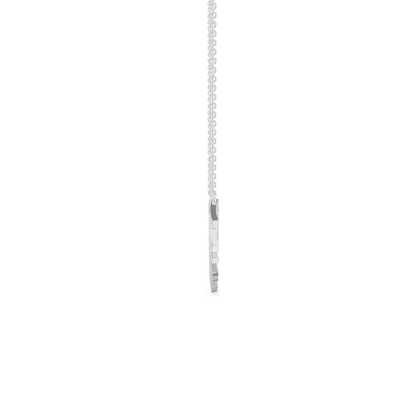 0.29 Ct Round Cut Moissanite Minimalist Chain Necklace 14K Yellow Gold Plated