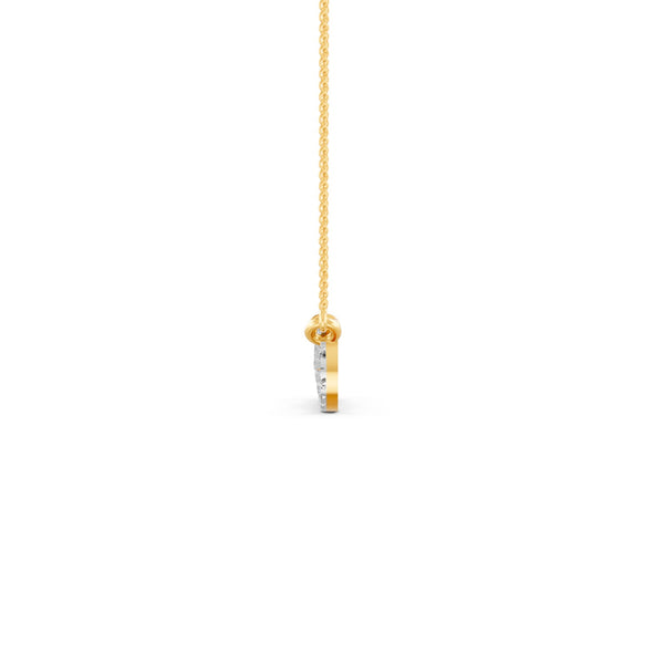 0.33Ct Round Cut Moissanite Infinity Pendant Necklace 14K Yellow Gold Plated