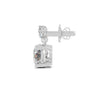 2.02 Ct Round Cut Moissanite Floral Drop Earrings 14K Yellow Gold Plated
