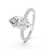 1.72Ct Marquise Cut Moissanite Hidden Halo Engegment Ring 14K Gold Plated