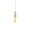 1.69 Ct Round Cut Moissanite Bow Pendant Necklace In 14K Yellow Gold Pllated