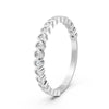 0.17Ct Round Cut Moissanite Bezel Set Half Eternity Band Ring 14K Gold Ring