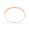 0.84 Ct Round Cut Moissanite Geometric Cluster Link Bracelet 14K Yellow Gold Plated