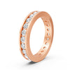 1.38Ct Round Cut Moissanite Channel Set Full Eternity Band Ring 14K Gold Plated