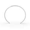 0.85 Ct Round Cut Natural Moissanite Women Cuff Bangle Bracelets 14K Gold Plated