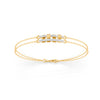 0.27 Ct Round Cut Moissanite Minimalist Bar Chain Bracelet 14K Yellow Gold Plated