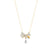 1.69 Ct Round Cut Moissanite Bow Pendant Necklace In 14K Yellow Gold Pllated