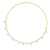 0.76 Ct Round Cut Moissanite Minimalist Chain Necklace In 14K Yellow Gold Plated