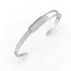 0.85 Ct Round Cut Natural Moissanite Women Cuff Bangle Bracelets 14K Gold Plated