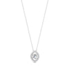 0.56 Ct Round Cut Moissanite Women's Cluster Necklace Pendant 14K Gold Plated
