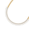 4.51 Ct Round Cut Moissanite Fringe Statement Necklace In 14K Yellow Gold Plated