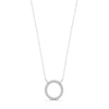 0.34Ct Round Cut Moissanite Circle Pendant Necklace 14K Yellow Gold Plated