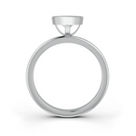 Load image into Gallery viewer, Pear Cut Real Moissanite Bezel Set Solitaire Ring 14K Gold Plated