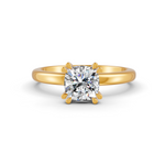 Load image into Gallery viewer, Cushion Cut Real Moissanite Double Prong Solitaire Ring 14K Gold Plated