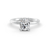 1-5 Ct Oval Cut Real Moissanite Double 4 Prong Solitaire Ring 14K Yellow Gold Plated