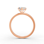 Load image into Gallery viewer, Round Cut Real Moissanite 3 Prong Solitaire Ring 14K Gold Plated