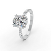1.85Ct Oval Cut Moissanite Women Engagement Ring 14K Yellow Gold Plated