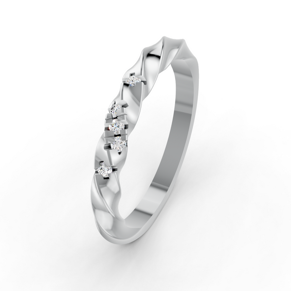 0.04Ct Round Cut Moissanite Women Engagement Ring 14K Gold Plated