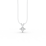 Load image into Gallery viewer, Princess Cut Moissanite Solitaire Pendant 14K Gold Plated