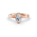 Load image into Gallery viewer, Oval Cut Real Moissanite Double Prong Solitaire Ring 14K Gold Plated