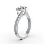 Load image into Gallery viewer, Heart Cut Real Moissanite V Prong Solitaire Ring 14K Gold Plated
