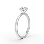 Load image into Gallery viewer, Round Cut Real Moissanite 3 Prong Solitaire Ring 14K Gold Plated