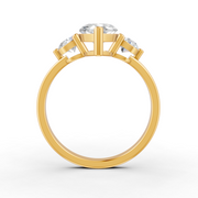 2Ct Marquise Cut Moissanite Women's Engagement Ring 14K Yellow Gold Plated