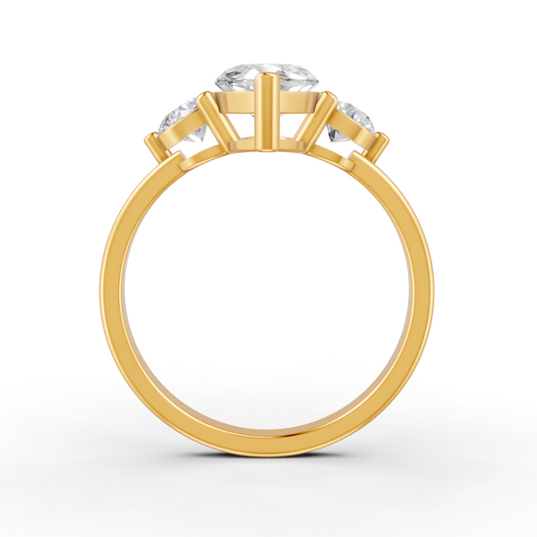 1.89Ct Marquise Cut Moissanite Women's Engagement Ring 14K Yellow Gold Plated