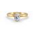 1-5 Ct Oval Cut Real Moissanite 4 Prong Solitaire Ring 14K Yellow Gold Plated
