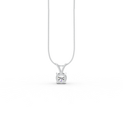 Round Cut Moissanite Solitaire Pendant 14K Gold Plated