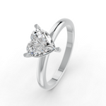 Load image into Gallery viewer, Heart Cut Real Moissanite 3 Prong Solitaire Ring 14K Gold Plated