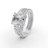 4Ct Radiant Cut Moissanite Bridal Engagement Ring 14K Yellow Gold Plated