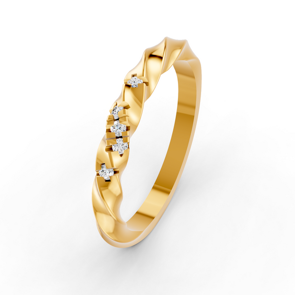 0.04Ct Round Cut Moissanite Women Engagement Ring 14K Gold Plated