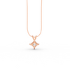Princess Cut Moissanite Solitaire Pendant 14K Yellow Gold Plated