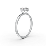 Load image into Gallery viewer, Oval Cut Real Moissanite 2 Prong Solitaire Ring 14K Gold Plated