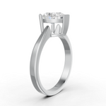 Load image into Gallery viewer, Pear Cut Real Moissanite 3 Prong Solitaire Ring 14K Gold Plated