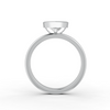 1-5 Ct Heart Cut Real Moissanite Bezel Set Solitaire Ring 14K Yellow Gold Plated