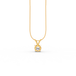 Load image into Gallery viewer, Round Cut Moissanite Solitaire Pendant 14K Gold Plated