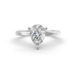 Load image into Gallery viewer, Pear Cut Real Moissanite Claw Prong Solitaire Ring 14K Gold Plated