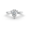 1-5 Ct Pear Cut Real Moissanite Claw Prong Solitaire Ring 14K Yellow Gold Plated