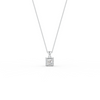 Asscher Cut GRA Certified Moissanite Solitaire Pendant in 14K Yellow Gold Plated