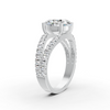 3.83Ct Oval Cut Moissanite Women Engagement Ring 14K Gold Plated