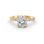 1.85Ct Oval Cut Moissanite Women Engagement Ring 14K Yellow Gold Plated