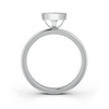 1-5 Ct Pear Cut Real Moissanite Bezel Set Solitaire Ring 14K Yellow Gold Plated