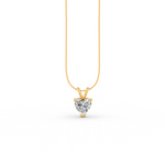 Load image into Gallery viewer, Heart Cut Moissanite Solitaire Pendant 14K Gold Plated